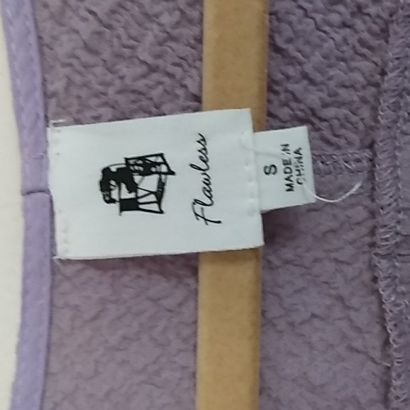 Flawless Lavender Oversized Boxy Drop Short Sleeve Cropped Top SZ S - Picture 2 of 6